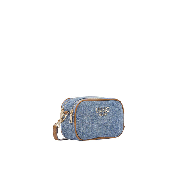 Mini bag a tracolla in denim 