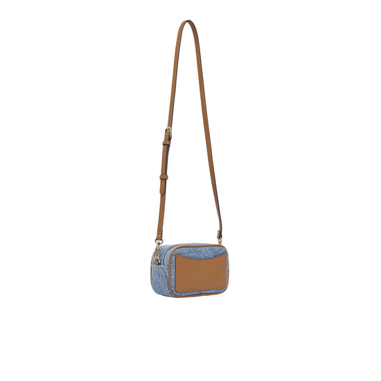 Mini bag a tracolla in denim 