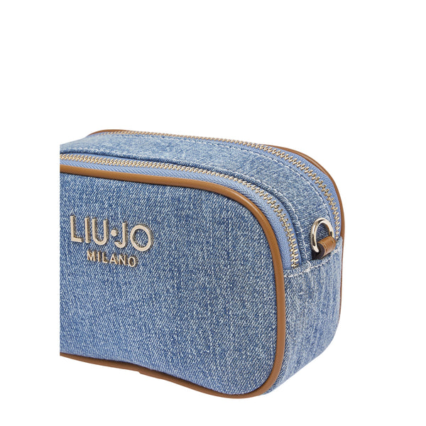 Mini bag a tracolla in denim 