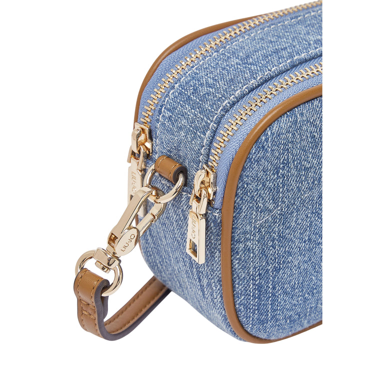 Mini bag a tracolla in denim 