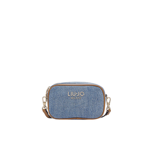 Mini bag a tracolla in denim 