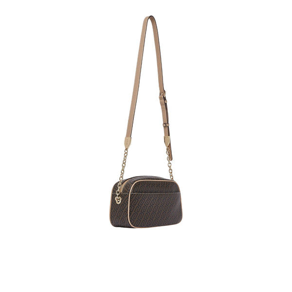 Borsa Donna a tracolla, con motivo monogram e zip 