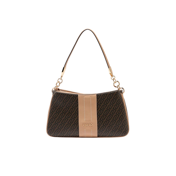 Borsa a spalla piccola monogram Marrone