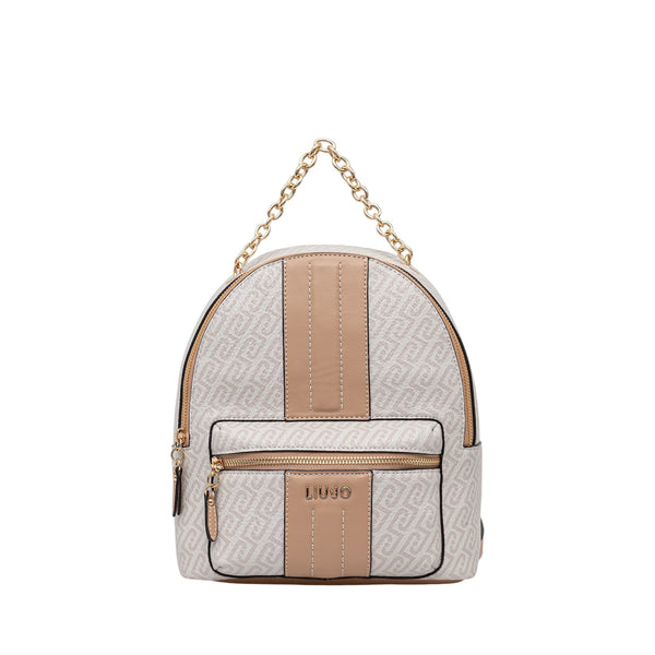 Zaino Donna bottalato con catenella Beige