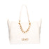 Shopping bag in ecopelle color crema 