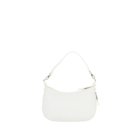 Borsa a spalla bianca con tracolla regolabile