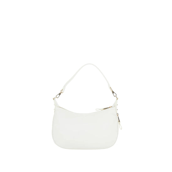 Borsa a spalla bianca con tracolla regolabile