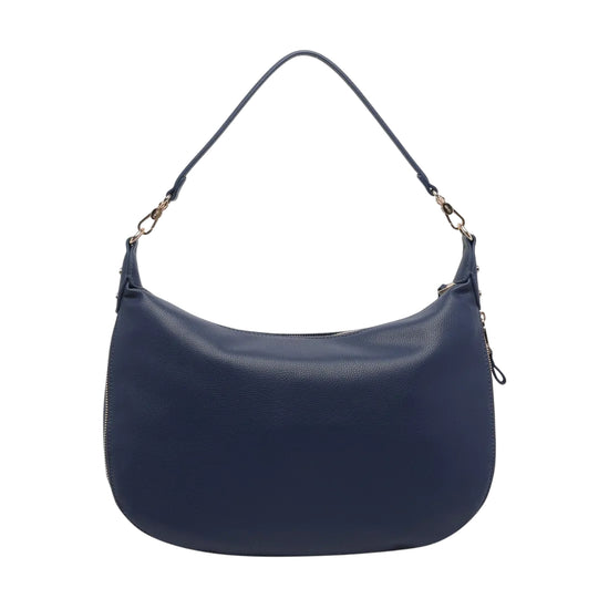 Borsa blu con motivo all-over del logo