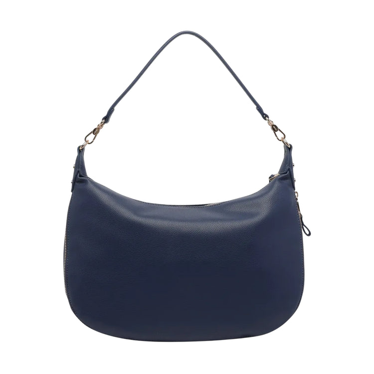 Borsa blu con motivo all-over del logo