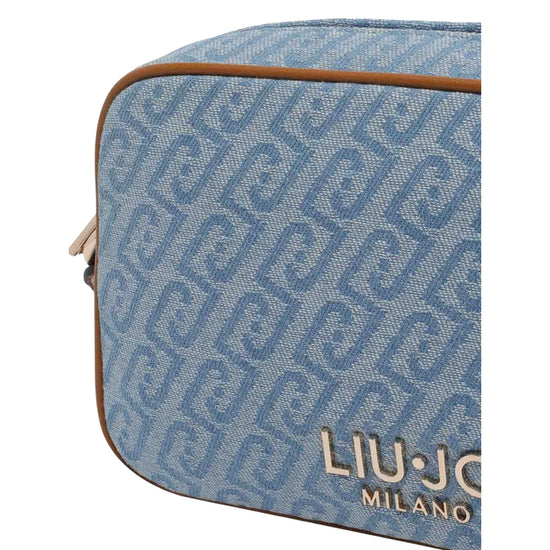 Tracolla blu polvere con zip 
