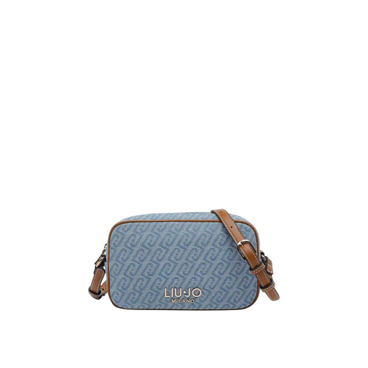 Tracolla blu polvere con zip 