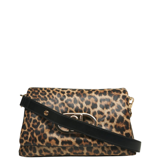 Borsa a tracolla LaPuffy con stampa animalier
