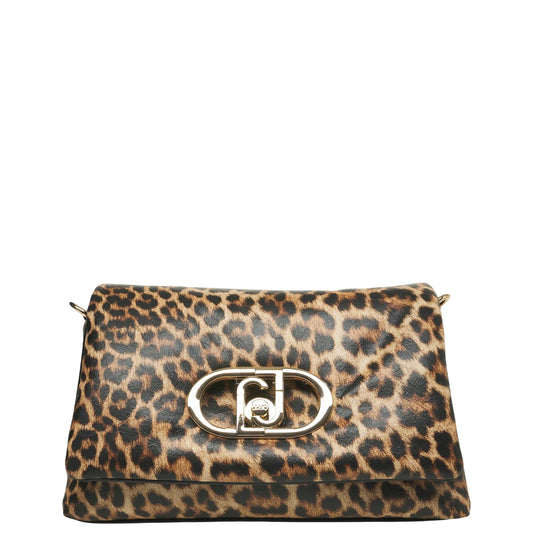 Borsa a tracolla LaPuffy con stampa animalier