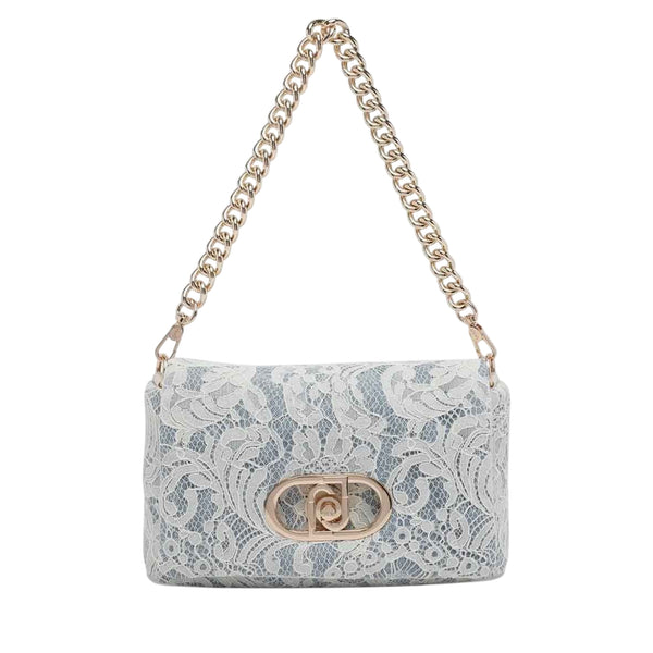 Borsa a tracolla con rivestimento in pizzo