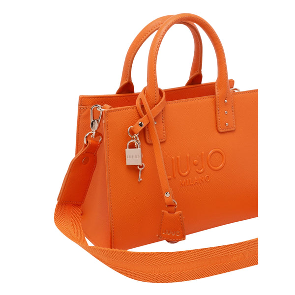 Borsa a mano arancione con tracolla 