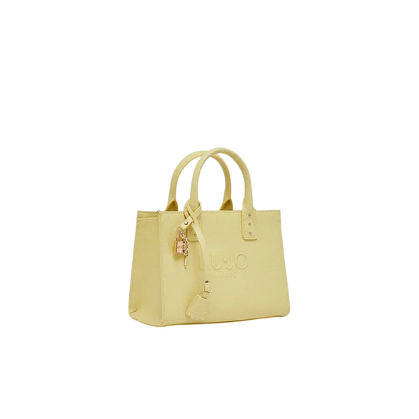 Borsa a mano con tracolla rimovibile gialla