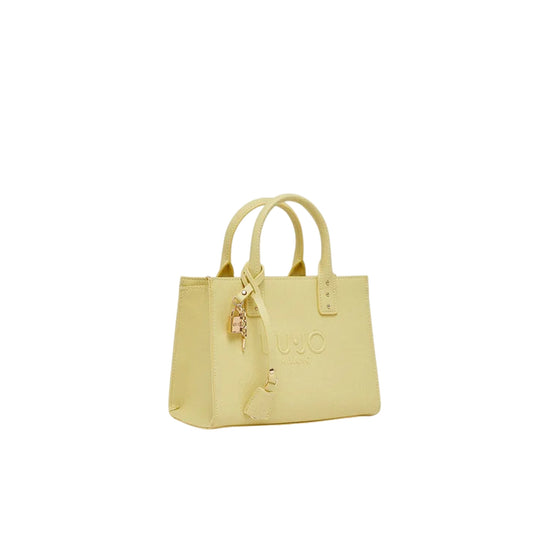 Borsa a mano con tracolla rimovibile gialla