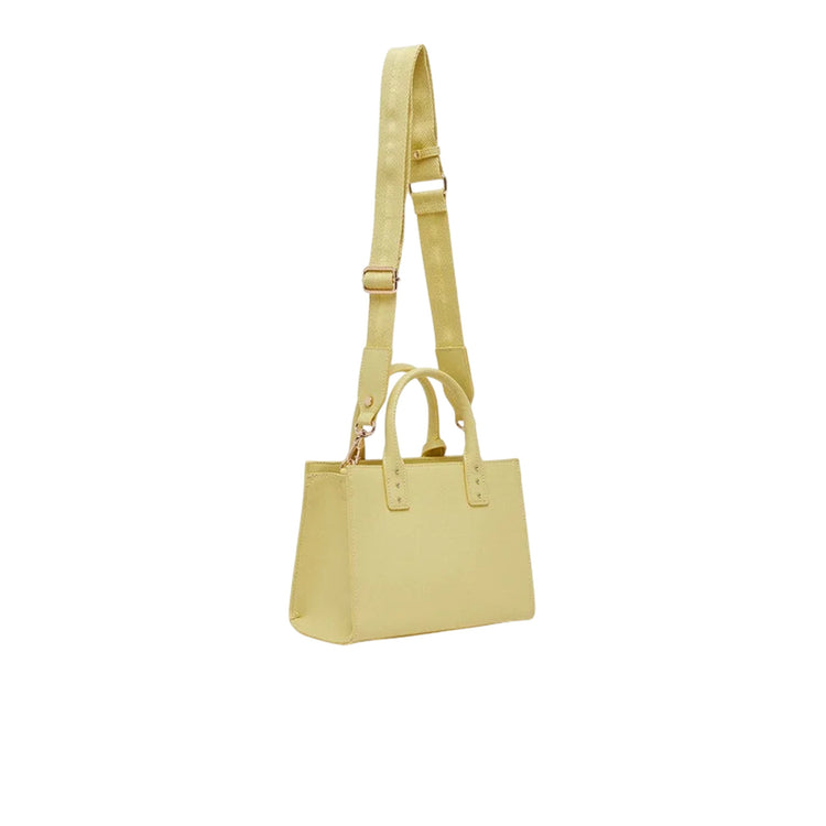 Borsa a mano con tracolla rimovibile gialla