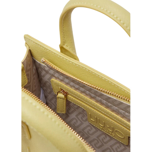 Borsa a mano con tracolla rimovibile gialla