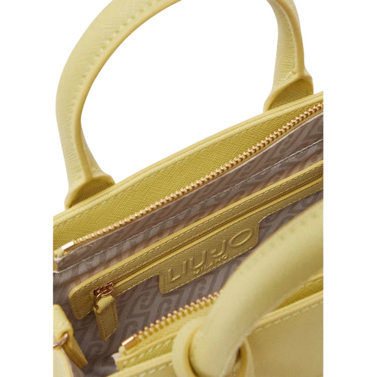 Borsa a mano con tracolla rimovibile gialla