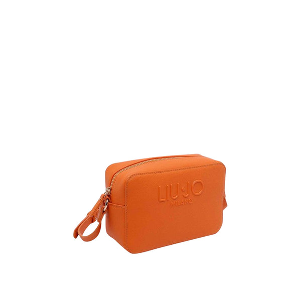 Borsa a tracolla arancione con logo tono su tono