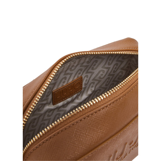 Borsa a tracolla cuoio in pelle saffiano 