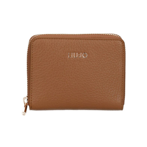 Portafoglio Donna compatto, effetto bottalato, con logo in metallo