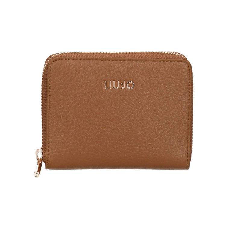 Portafoglio Donna compatto, effetto bottalato, con logo in metallo