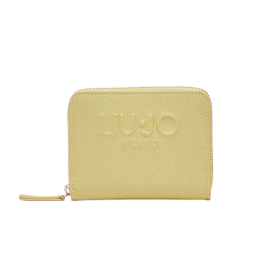 Portafoglio Donna con logo in rilievo Giallo