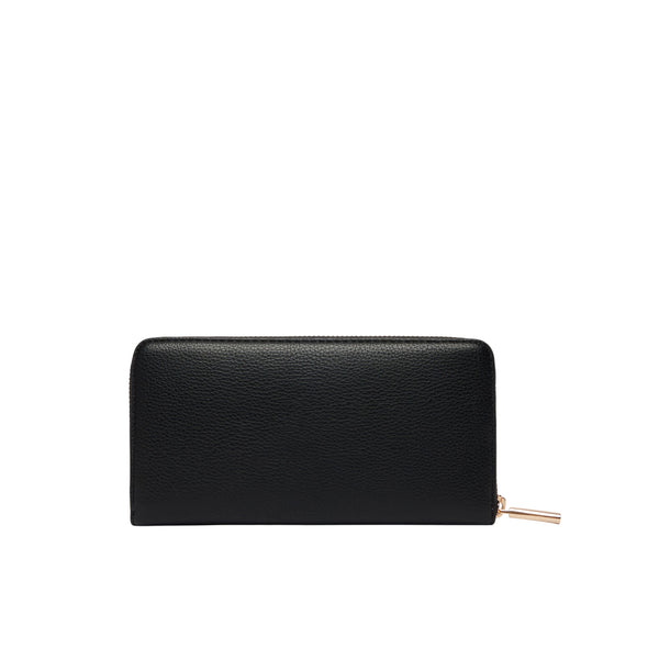 Portafoglio Donna, in simpelle Nera, con zip around