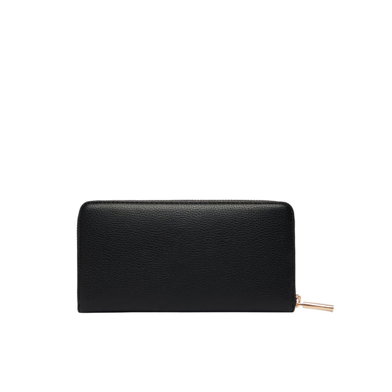 Portafoglio Donna, in simpelle Nera, con zip around