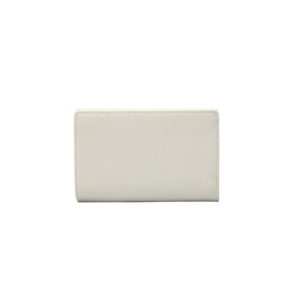 Portafoglio Donna Bianco, in simpelle con patta