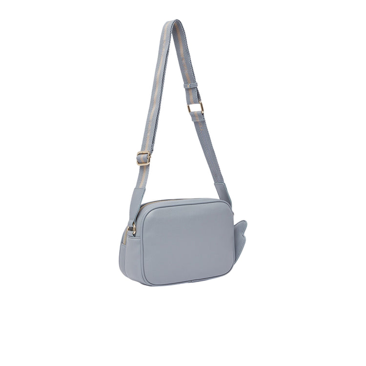 Borsa a tracolla Donna con portamonete Celeste retro