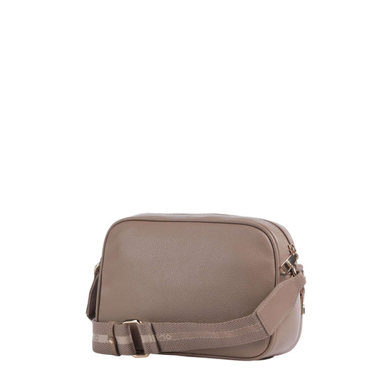 Borsa a tracolla mocha con finiture in metallo dorato  