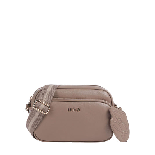 Borsa a tracolla mocha con finiture in metallo dorato