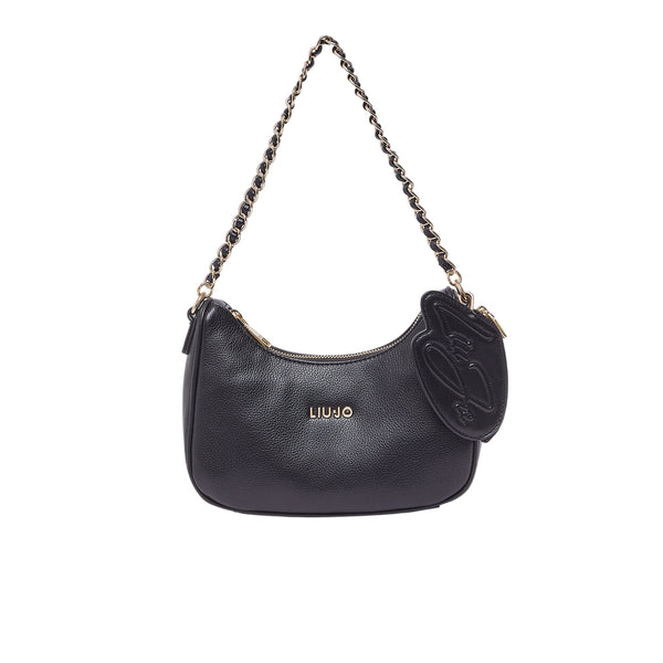 Borsa hobo piccola Donna con portamonete Nero