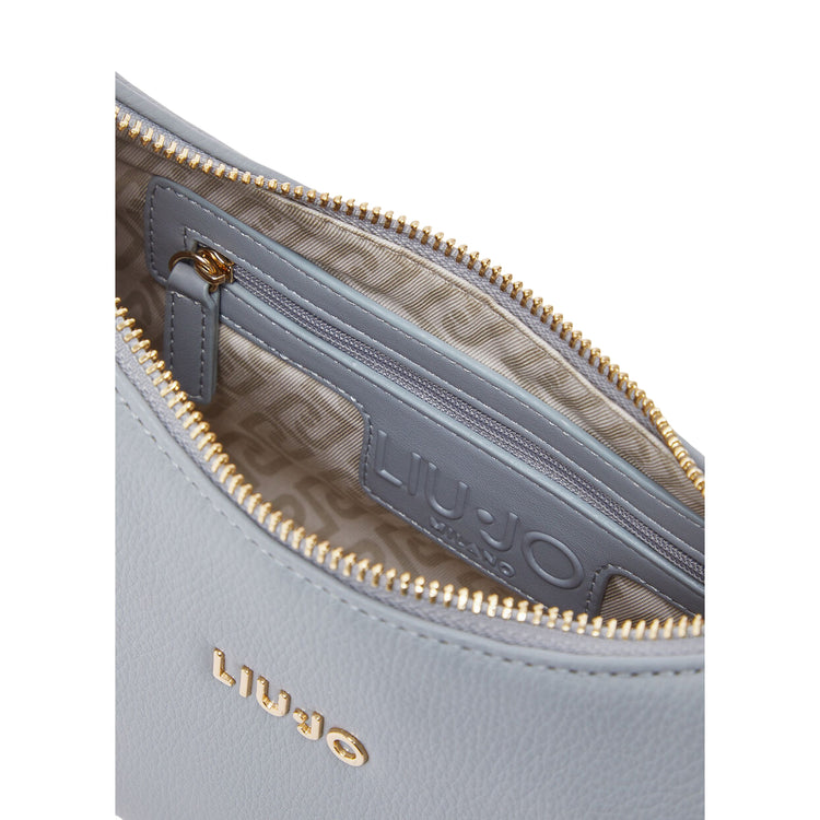 Borsa hobo piccola Donna con portamonete Celeste interno