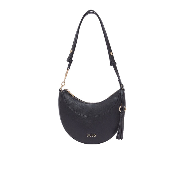 Borsa hobo Donna media con charm Nero