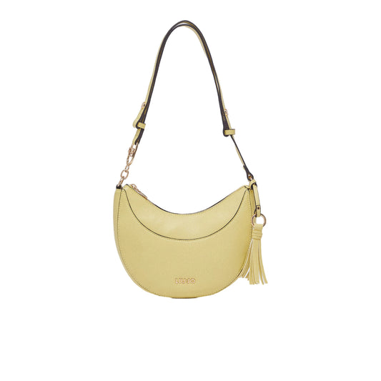 Borsa hobo Donna media con charm Giallo