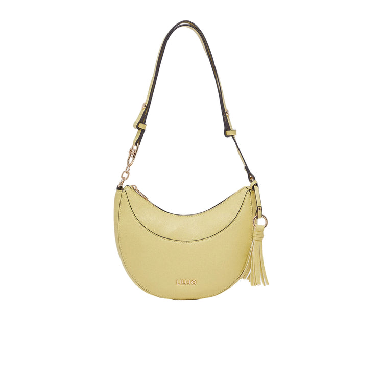 Borsa hobo Donna media con charm Giallo