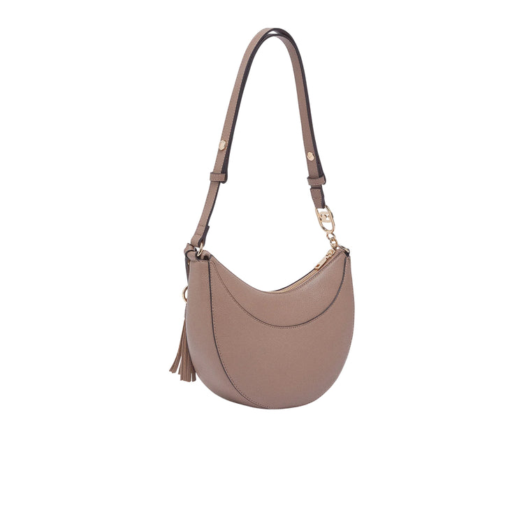 Borsa Donna Beige, in similpelle, a mezzaluna 