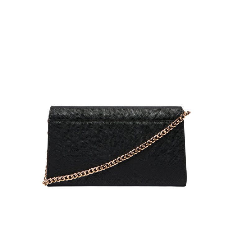 Portafoglio Donna con tracolla a catena Nero retro