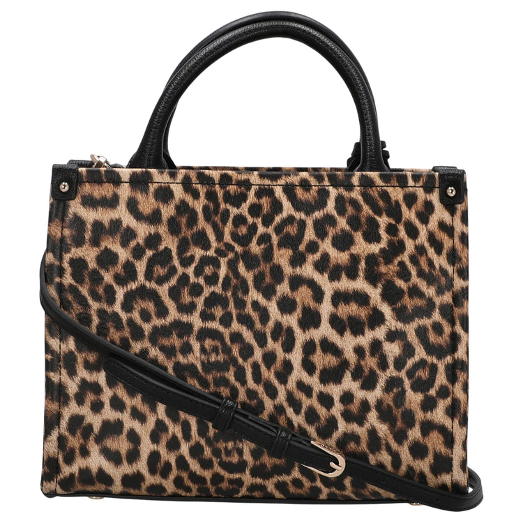 Borsa a mano maculata con tracolla rimovibile