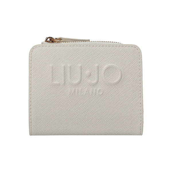 Portafoglio Donna Bianco compatto, con numerosi slot per carte e scomparto per banconote