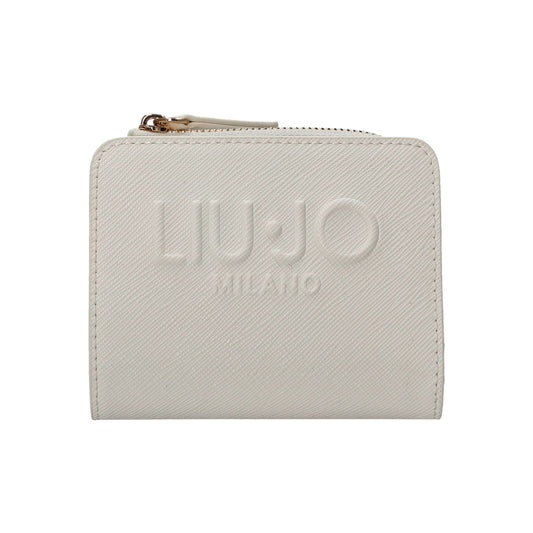 Portafoglio Donna Bianco compatto, con numerosi slot per carte e scomparto per banconote