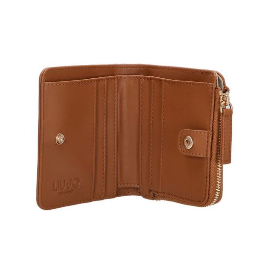 Portafoglio Donna Cuoio compatto, con numerosi slot per carte e scomparto per banconote