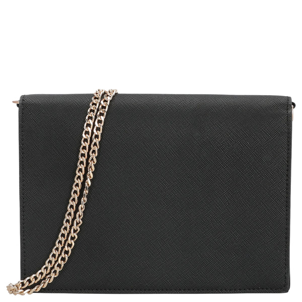 Borsa a tracolla Donna con catena Nero retro