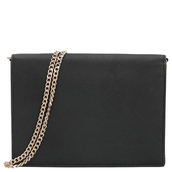 Borsa a tracolla Donna con catena Nero retro