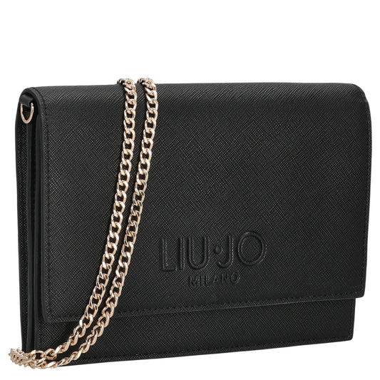 Borsa a tracolla Donna con catena Nero