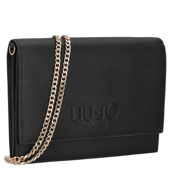 Borsa a tracolla Donna con catena Nero